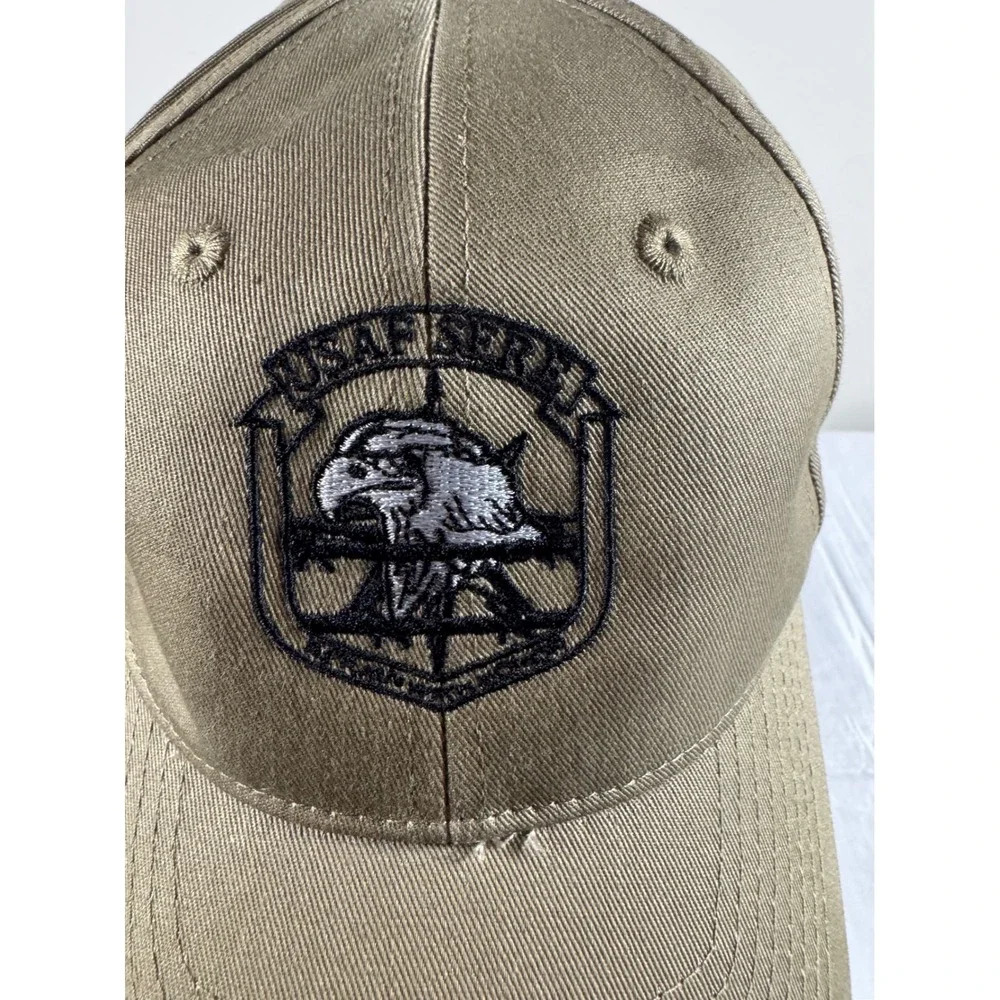 Port & Company USAF SERE Military Embroidered Hat Tan Khaki Adjustable Cap
